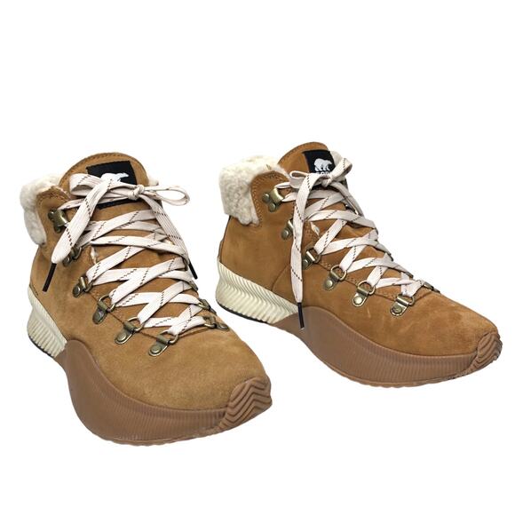 Sorel Shoe Boot Sherpa Lined Hiking Waterproof Tan Suede Winter Warm 9.5 - Picture 1 of 10